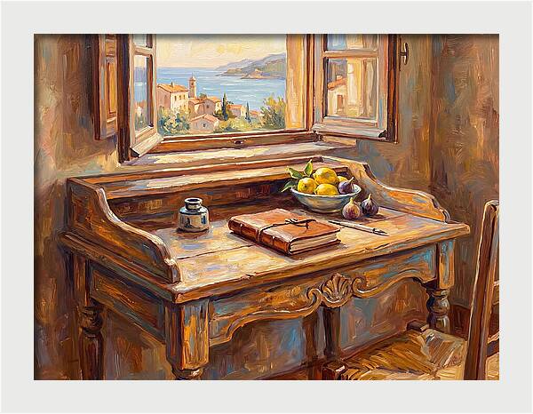 Mediterranean Writing Desk View