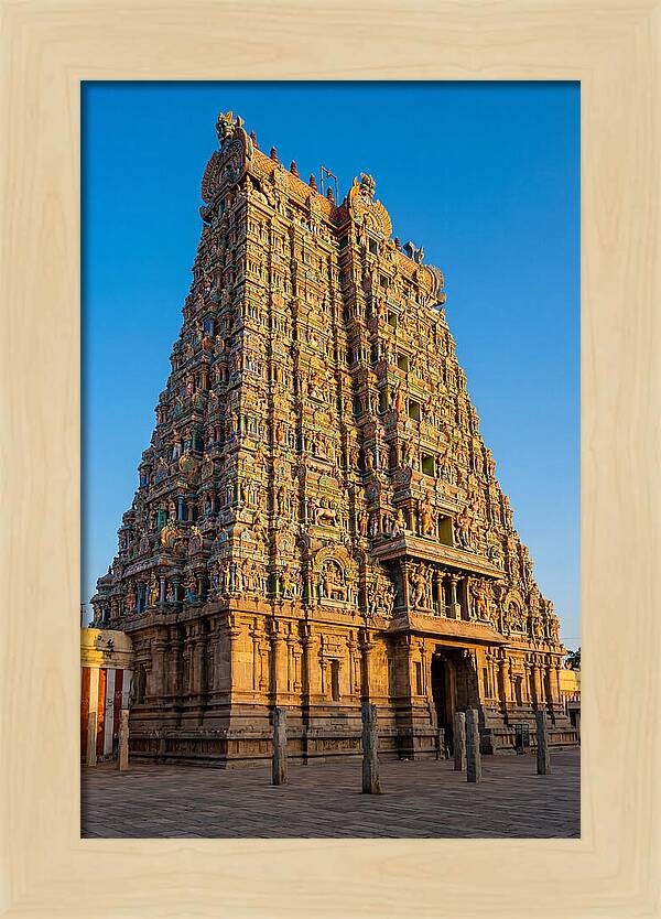 Meenakshi Amman Temple Gopuram At Golden Hour