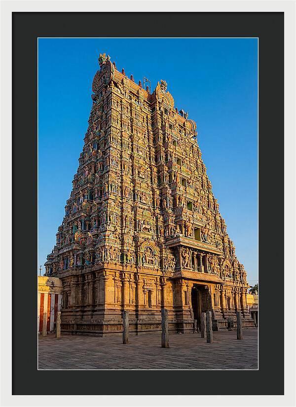 Meenakshi Amman Temple Gopuram At Golden Hour