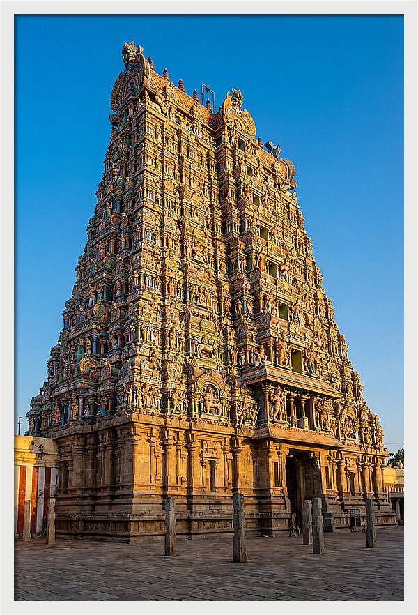Meenakshi Amman Temple Gopuram At Golden Hour