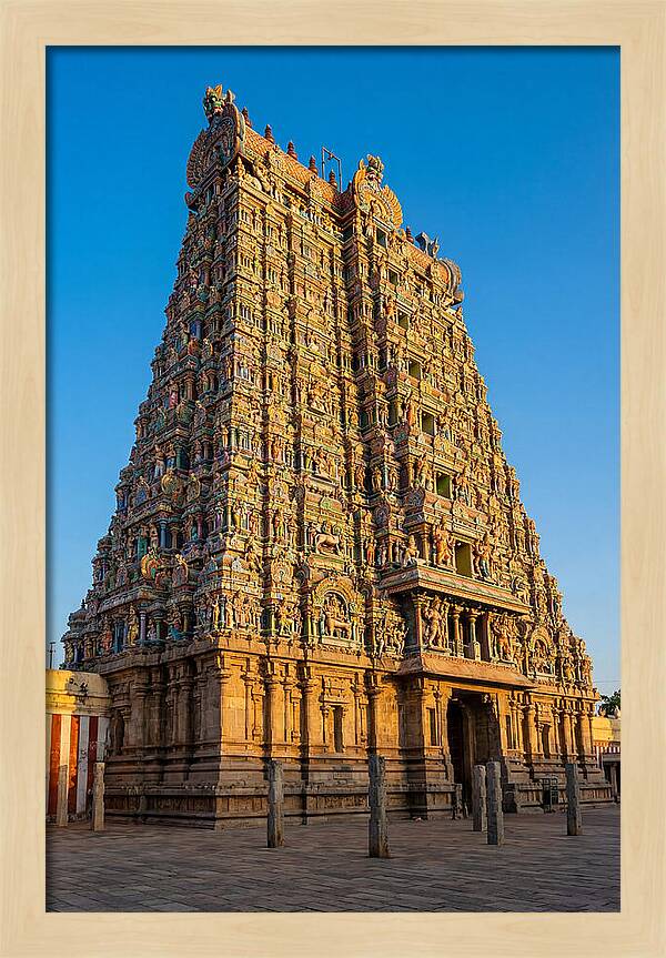 Meenakshi Amman Temple Gopuram At Golden Hour
