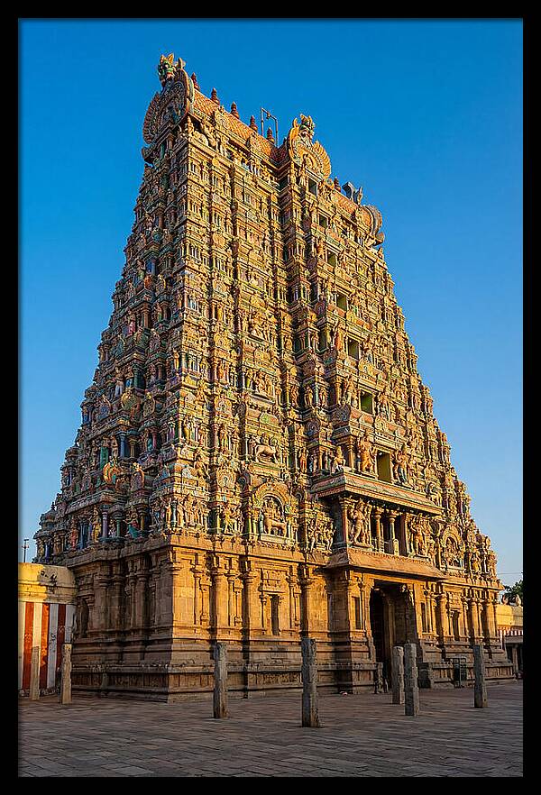 Meenakshi Amman Temple Gopuram At Golden Hour