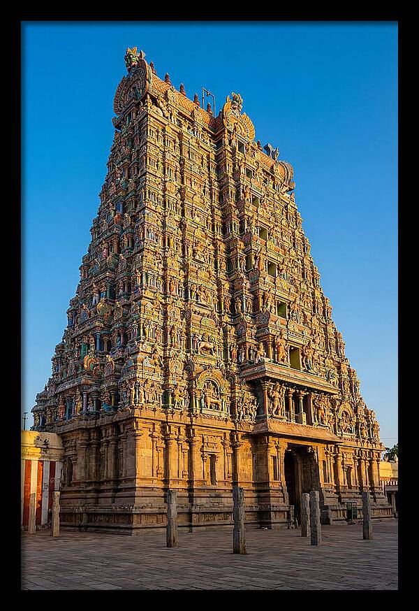 Meenakshi Amman Temple Gopuram At Golden Hour