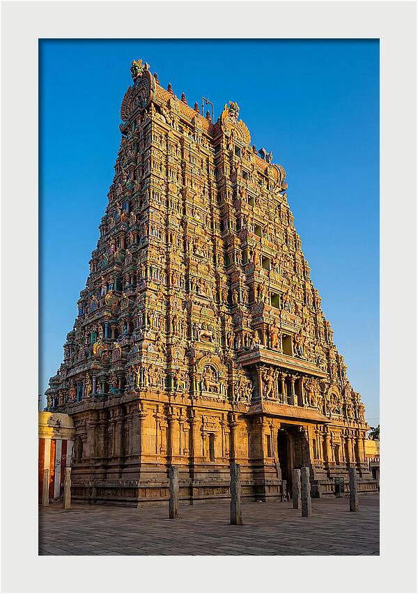 Meenakshi Amman Temple Gopuram At Golden Hour
