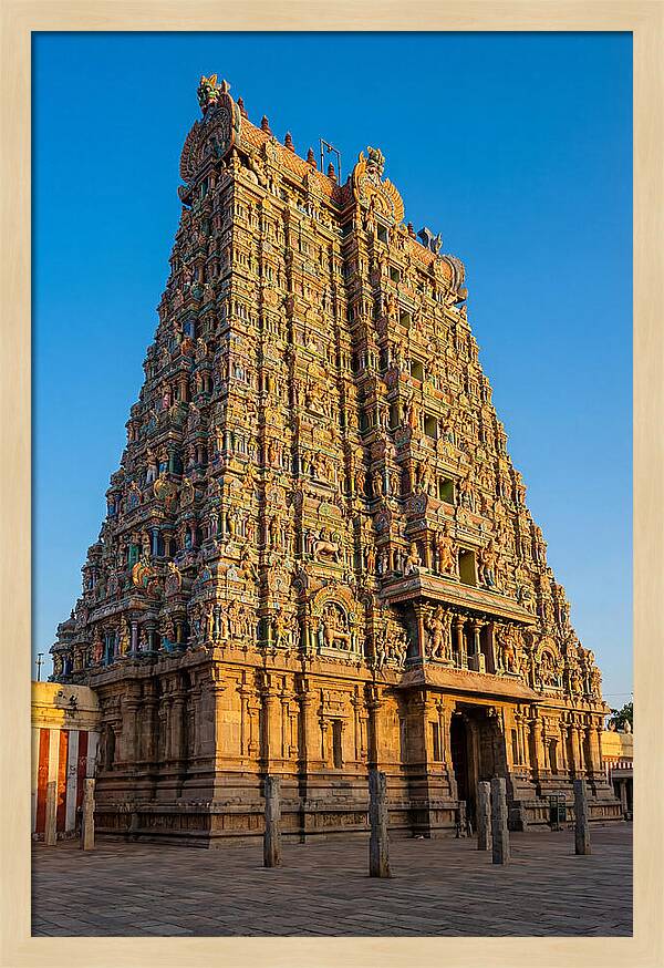Meenakshi Amman Temple Gopuram At Golden Hour