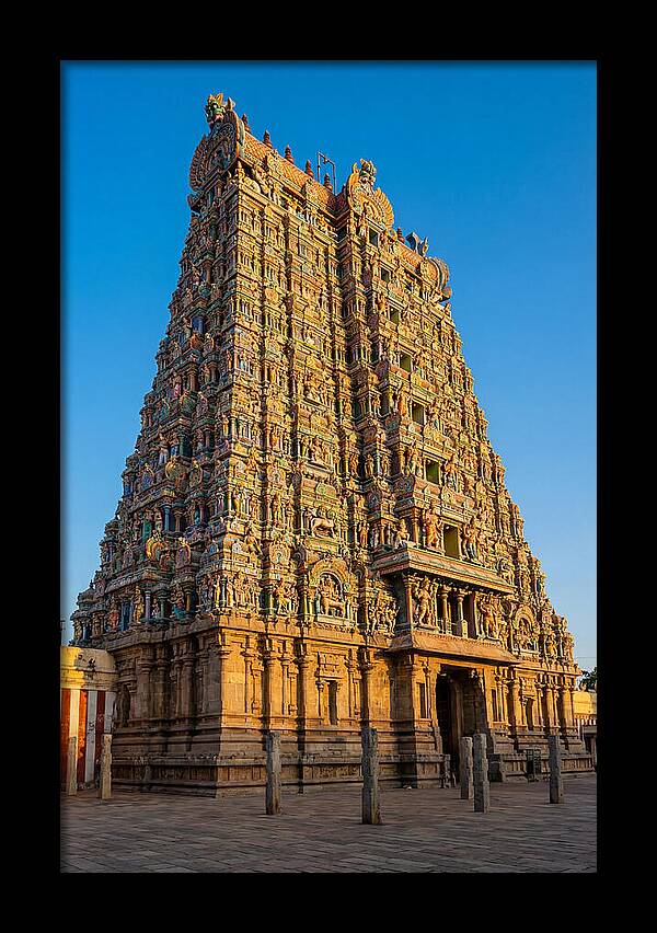Meenakshi Amman Temple Gopuram At Golden Hour