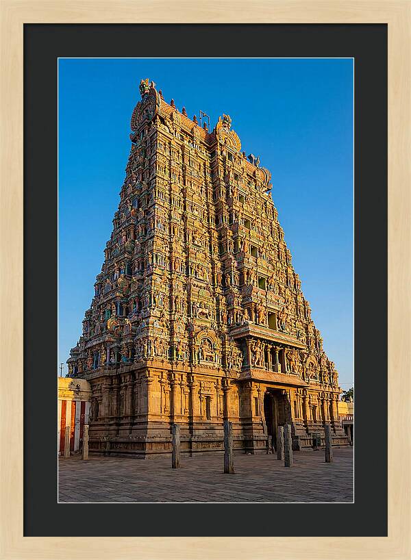 Meenakshi Amman Temple Gopuram At Golden Hour