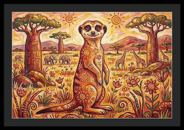 Meerkat Folk Art