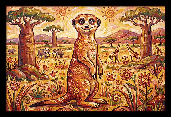Meerkat Folk Art