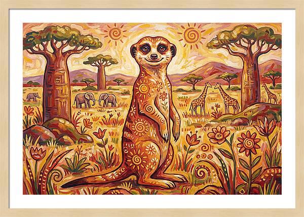 Meerkat Folk Art