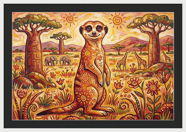Meerkat Folk Art