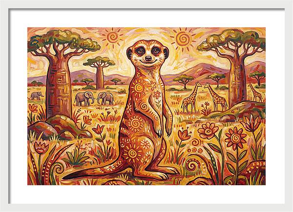 Meerkat Folk Art