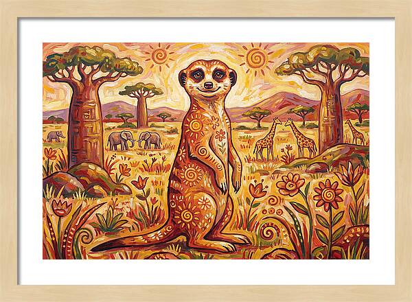 Meerkat Folk Art