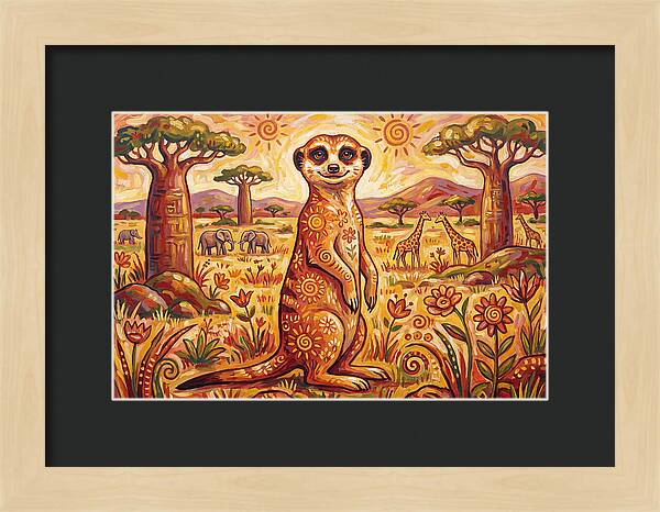 Meerkat Folk Art