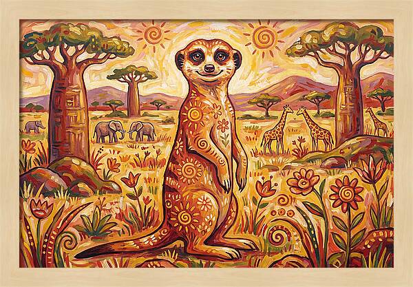 Meerkat Folk Art