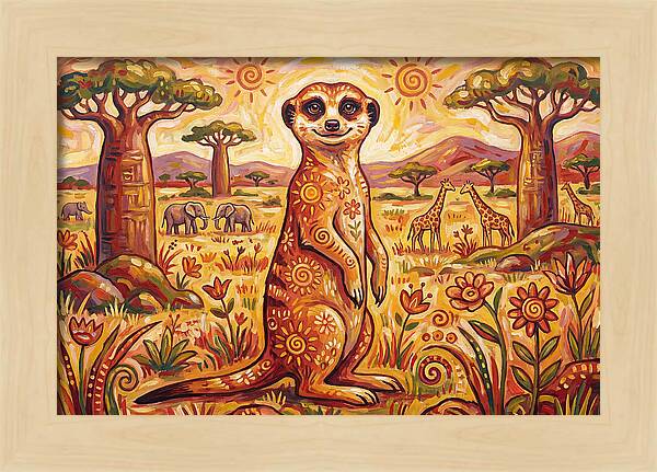 Meerkat Folk Art