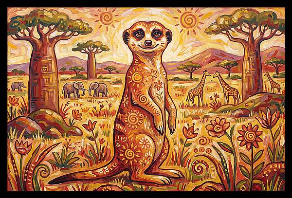 Meerkat Folk Art