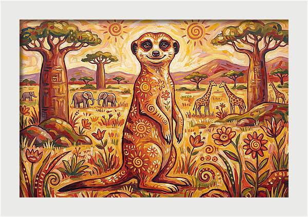 Meerkat Folk Art