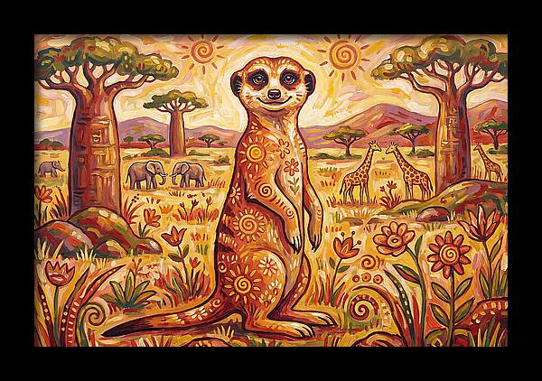 Meerkat Folk Art