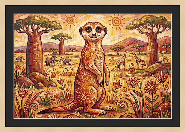 Meerkat Folk Art