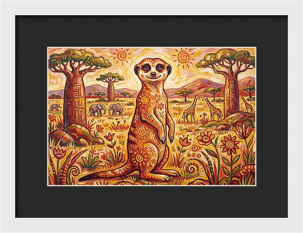Meerkat Folk Art
