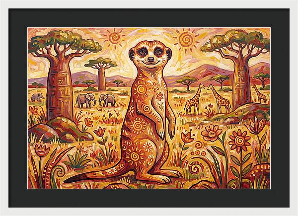 Meerkat Folk Art