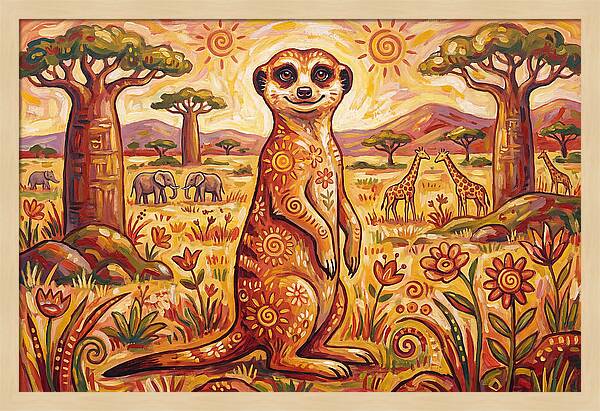 Meerkat Folk Art