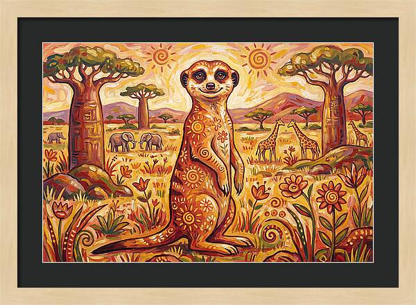 Meerkat Folk Art