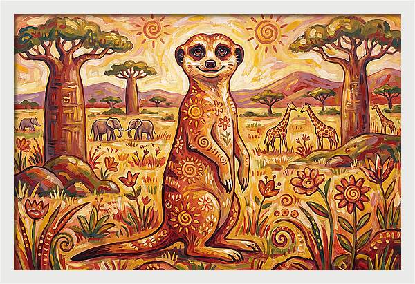 Meerkat Folk Art