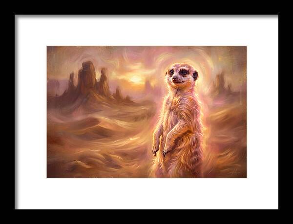 Meerkat In Desert Landscape