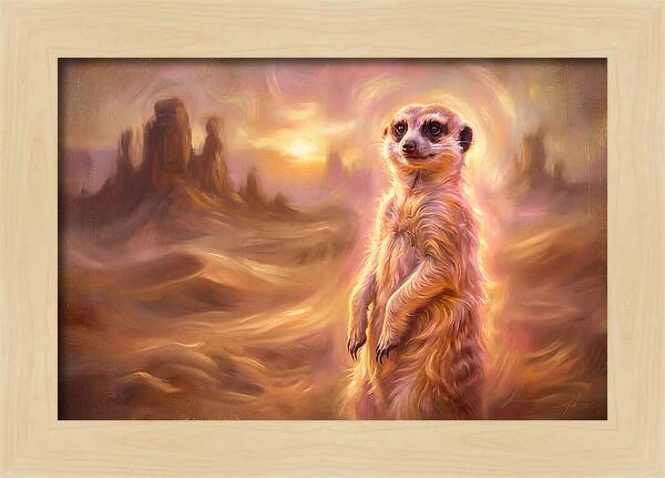 Meerkat In Desert Landscape