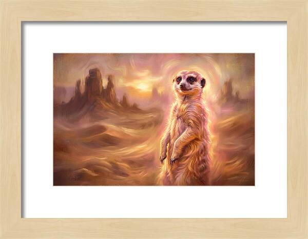 Meerkat In Desert Landscape