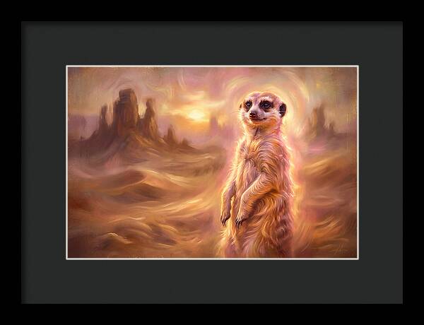 Meerkat In Desert Landscape