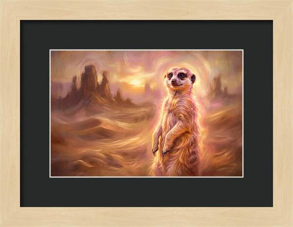 Meerkat In Desert Landscape