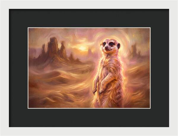 Meerkat In Desert Landscape
