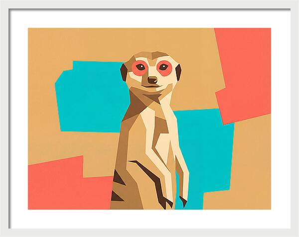 Meerkat In Pop Art Style