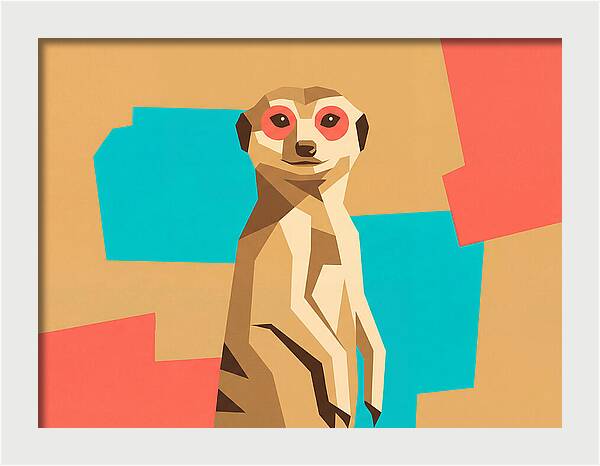 Meerkat In Pop Art Style