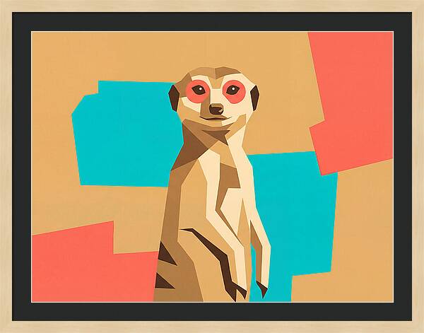 Meerkat In Pop Art Style