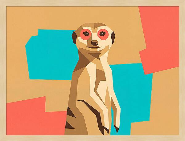 Meerkat In Pop Art Style