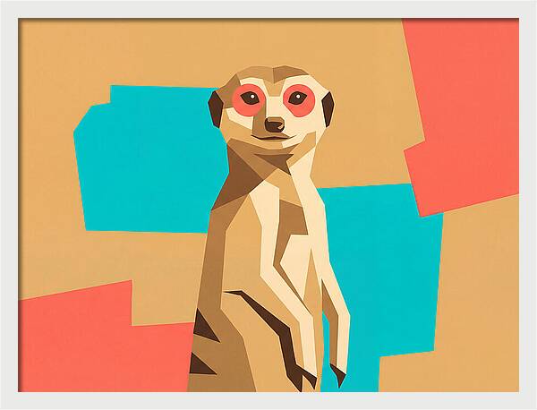 Meerkat In Pop Art Style