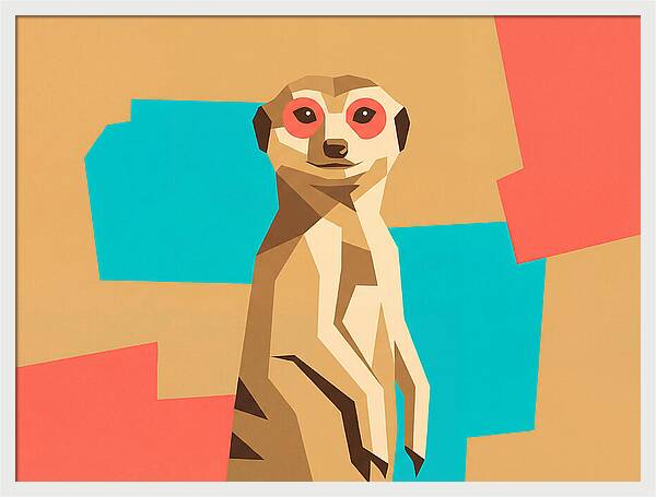 Meerkat In Pop Art Style