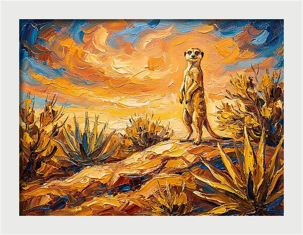Meerkat Under Mediterranean Sky