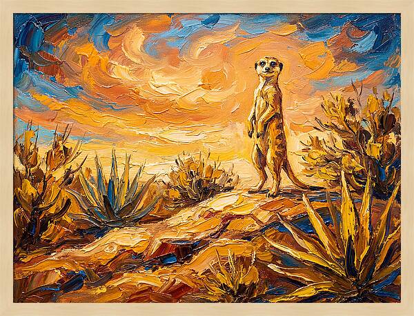 Meerkat Under Mediterranean Sky