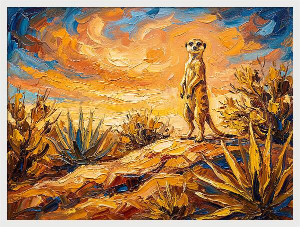 Meerkat Under Mediterranean Sky