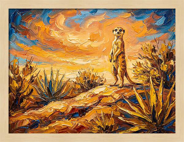 Meerkat Under Mediterranean Sky