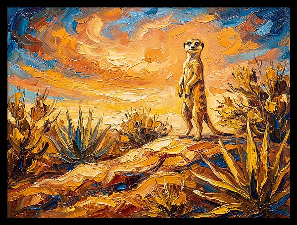 Meerkat Under Mediterranean Sky