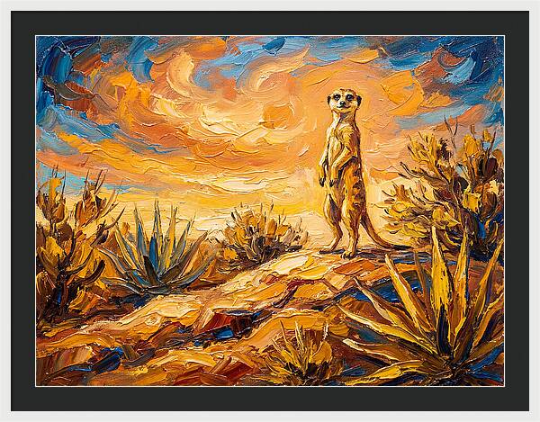 Meerkat Under Mediterranean Sky