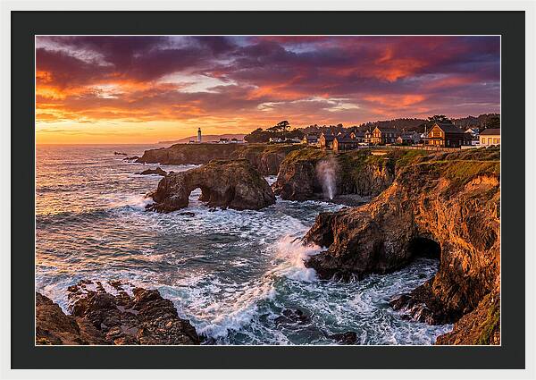 Mendocino Headlands At Sunset