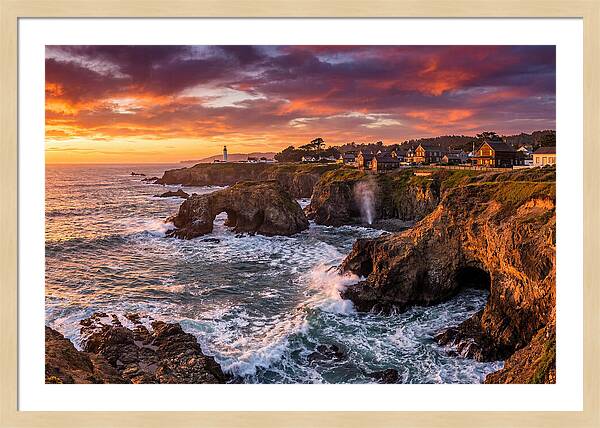 Mendocino Headlands At Sunset