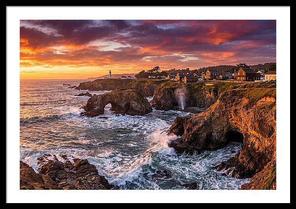 Mendocino Headlands At Sunset